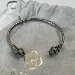 Kendra Scott | Gunmetal Cuff Bracelet with Druzy